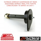 OUTBACK ARMOUR SUSPENSION KIT REAR ADJ BYPASS TRAIL FITS TOYOTA LC 78S V8 07+
